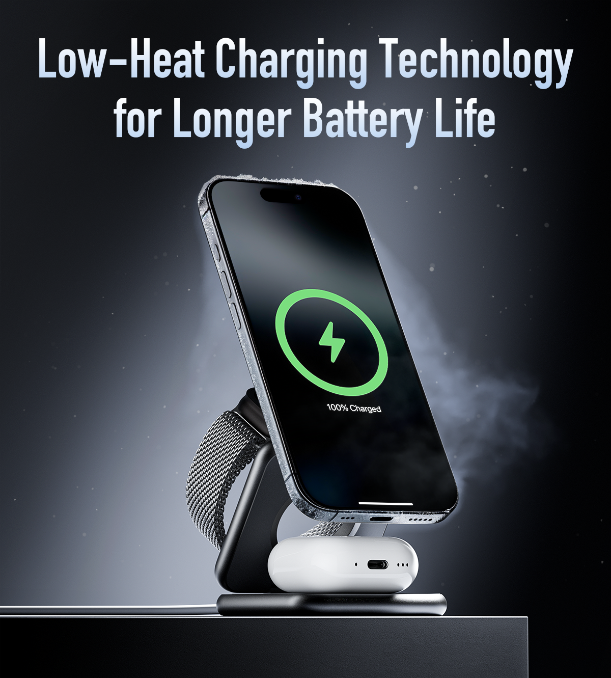 KUXIU X40 3-in-1 MagSafe Foldable Charging Stand