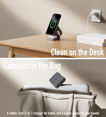 KUXIU X40 3-in-1 MagSafe Foldable Charging Stand